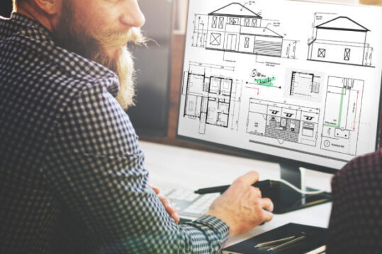 Blueprint Architect Construction Project Sketch Concept